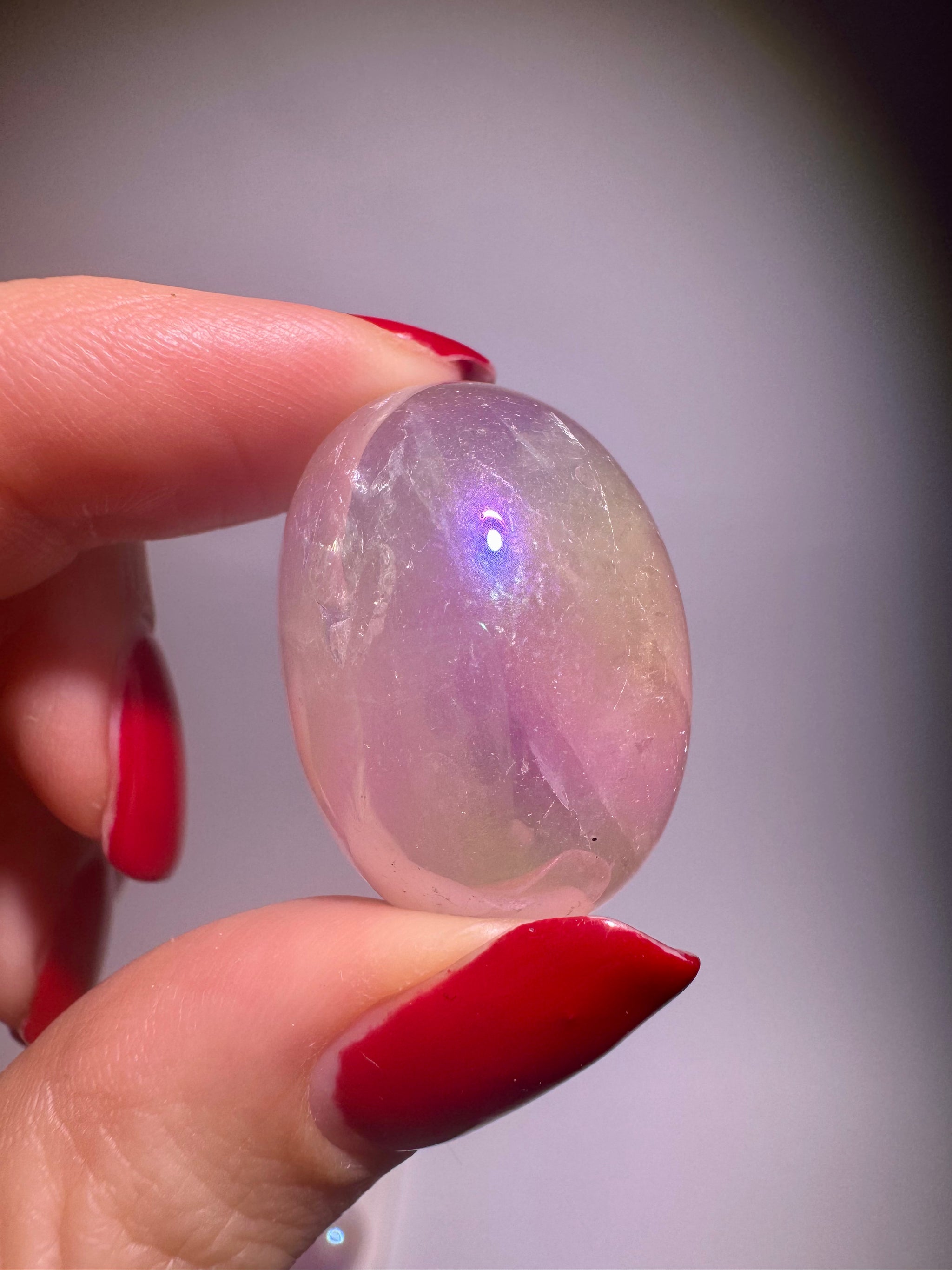 Angel Aura Trommelstein aus Rosenquarz 💕