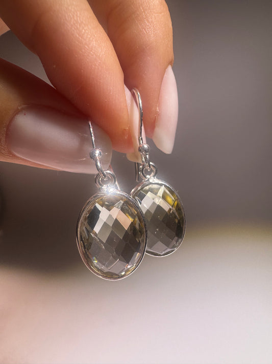 Prasiolith-Ohrringe (grüner Amethyst) 925 Silber – Extraklar, 1A-Qualität, Elegant & Edel