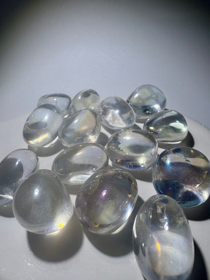 Angel Aura Trommelsteine aus Bergkristall ✨