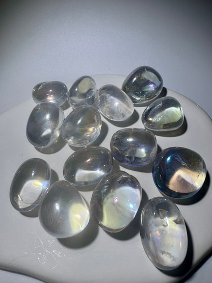 Angel Aura Trommelsteine aus Bergkristall ✨