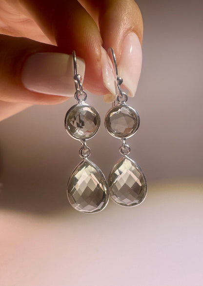 Prasiolith-Ohrringe (grüner Amethyst) 925 Silber – Bezaubernd, Elegant & Edel