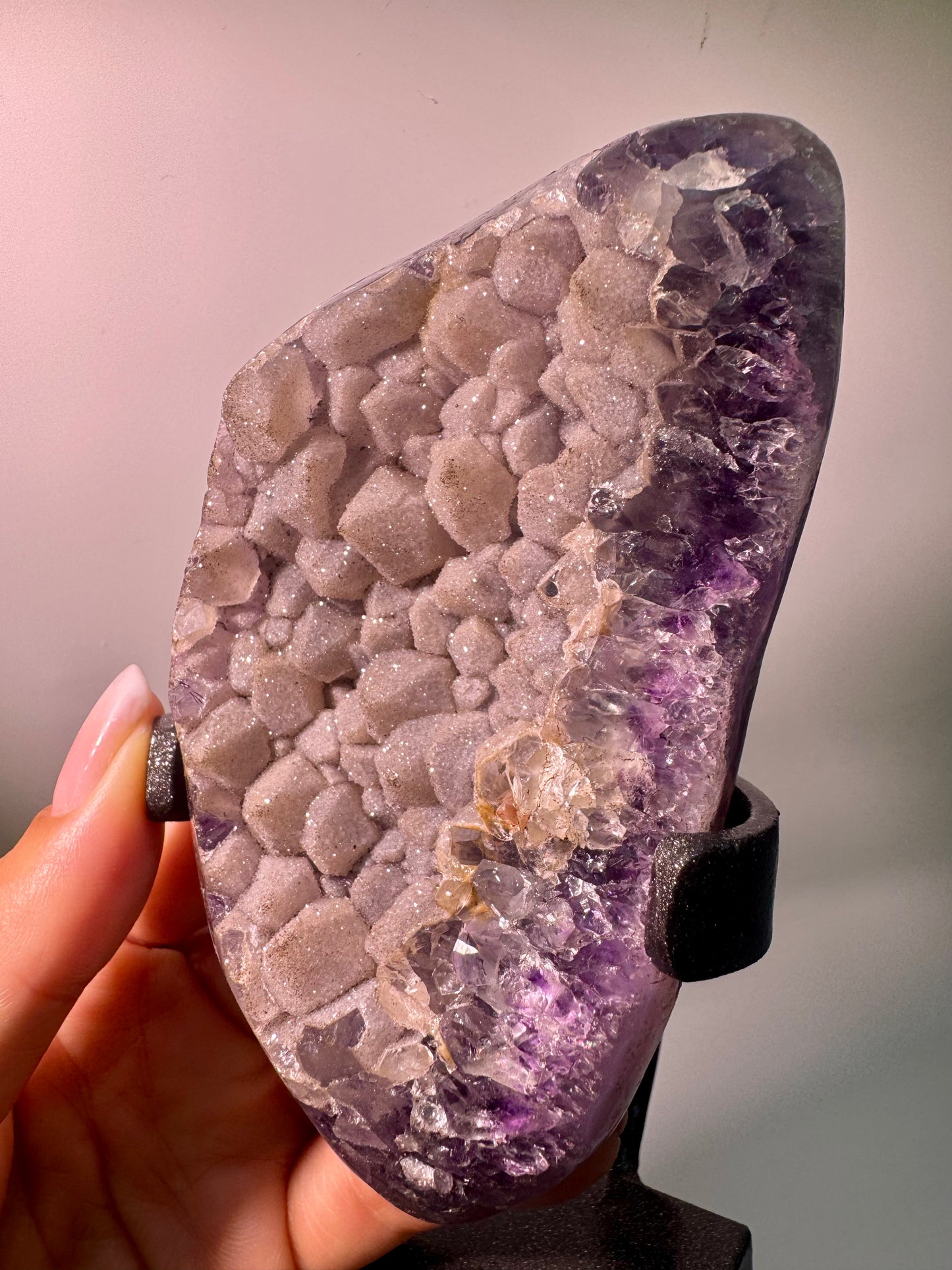 Rainbow Amethyst Freeform Uruguay – Sugar-Kristalle | 14,5 cm