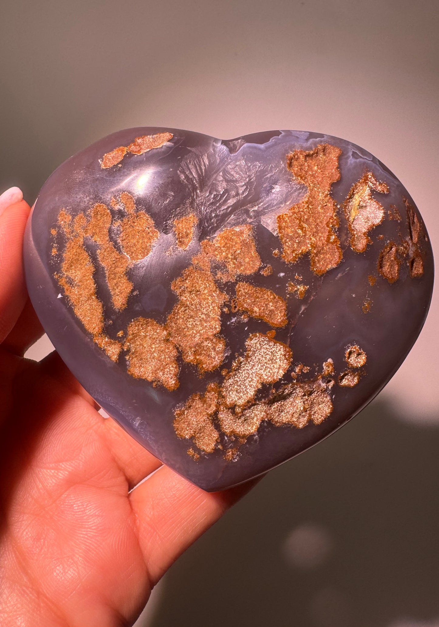 Amethyst Edelstein- & Heilstein-Herz Sugar Doppelkristallisation 8,3 cm