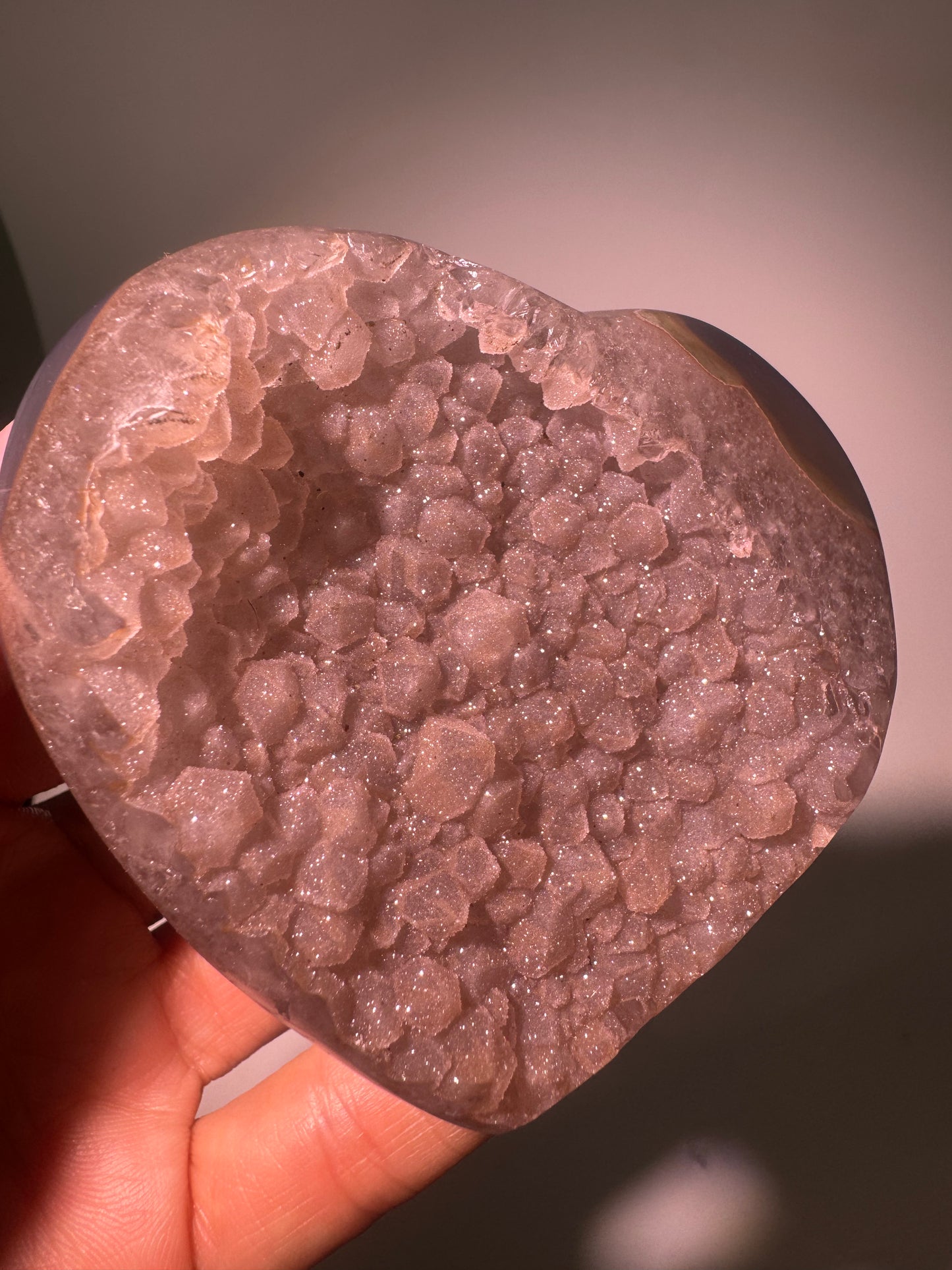 Amethyst Edelstein- & Heilstein-Herz Sugar Doppelkristallisation 8,3 cm
