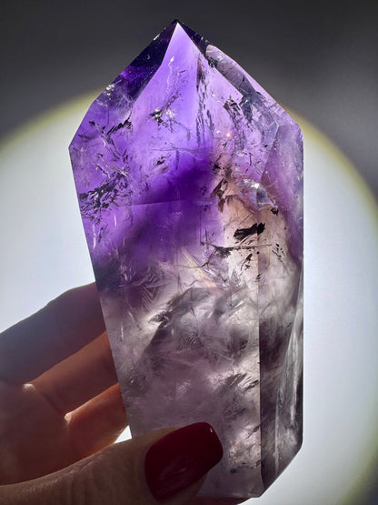 Wunderschöne grosse High-Quality Phantom Ametrin-Spitze ✨💜 - 12.1cm, 415g