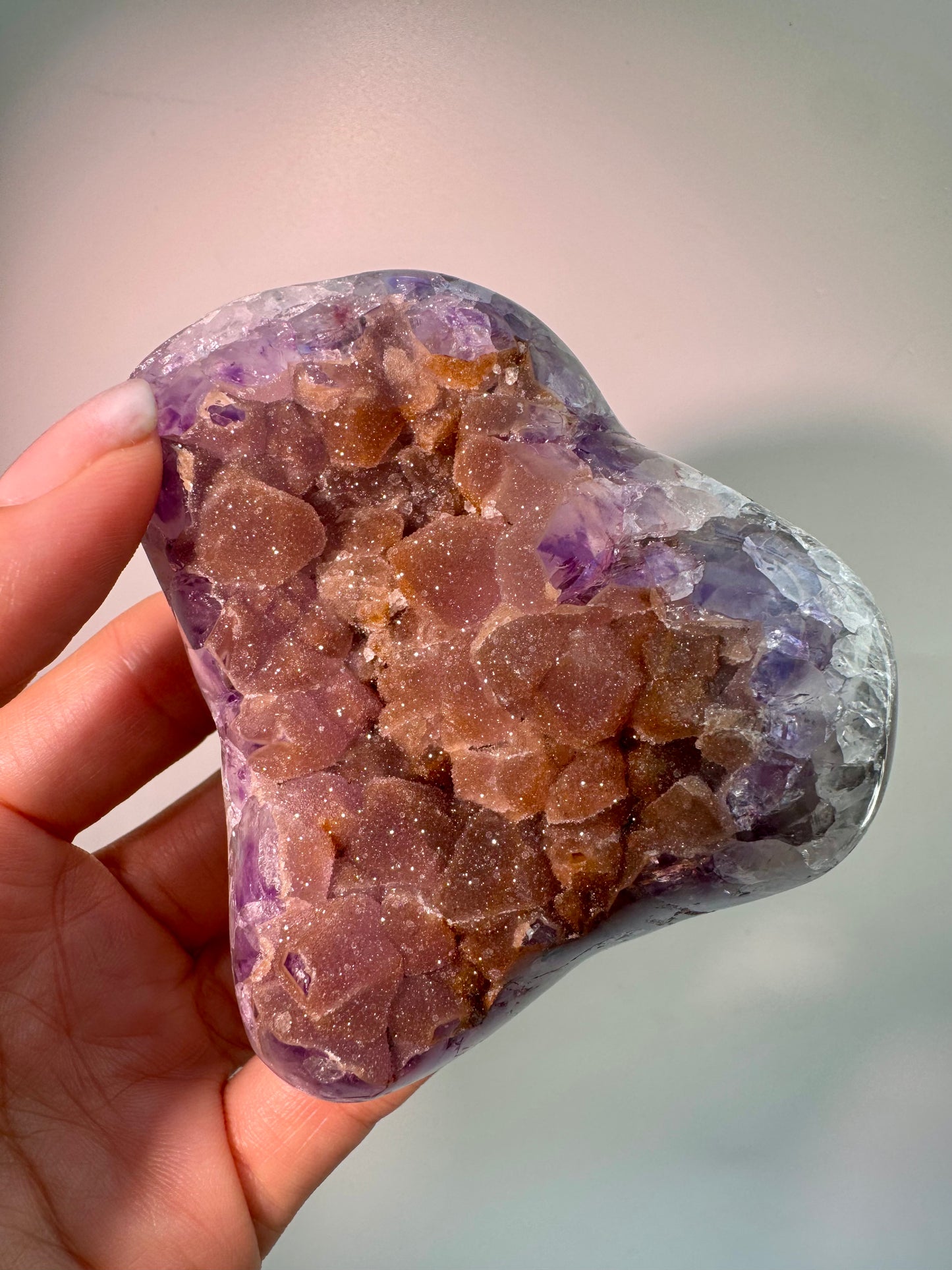 Rainbow Amethyst Doppelkristallisation Freiform – 316 g | 8 × 7 cm | Uruguay
