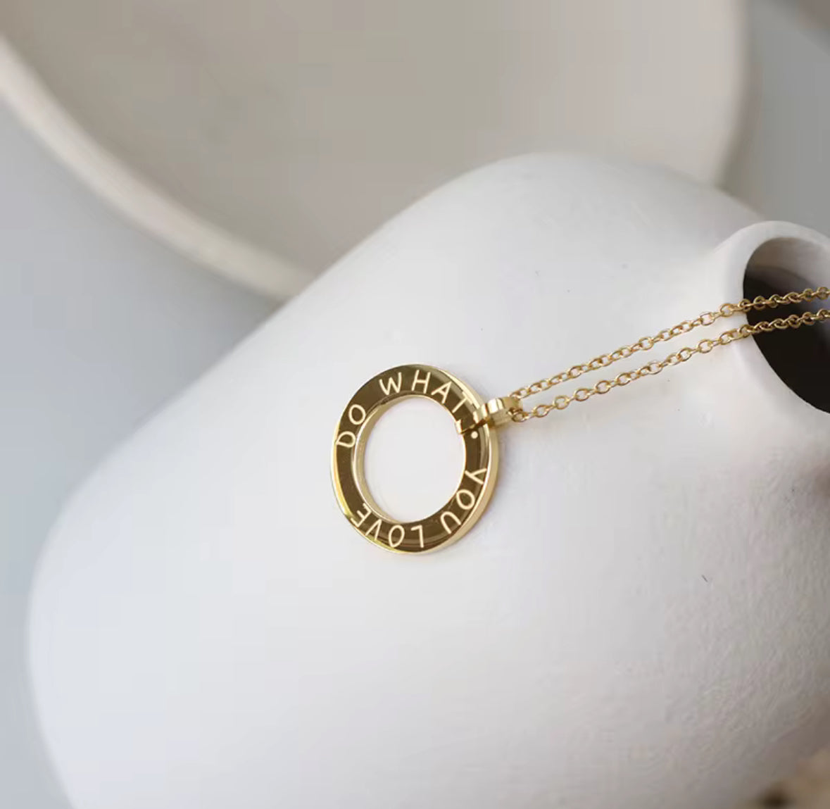 Karma Kette „Do What You Love“ 💫 40 cm mit Verlängerung