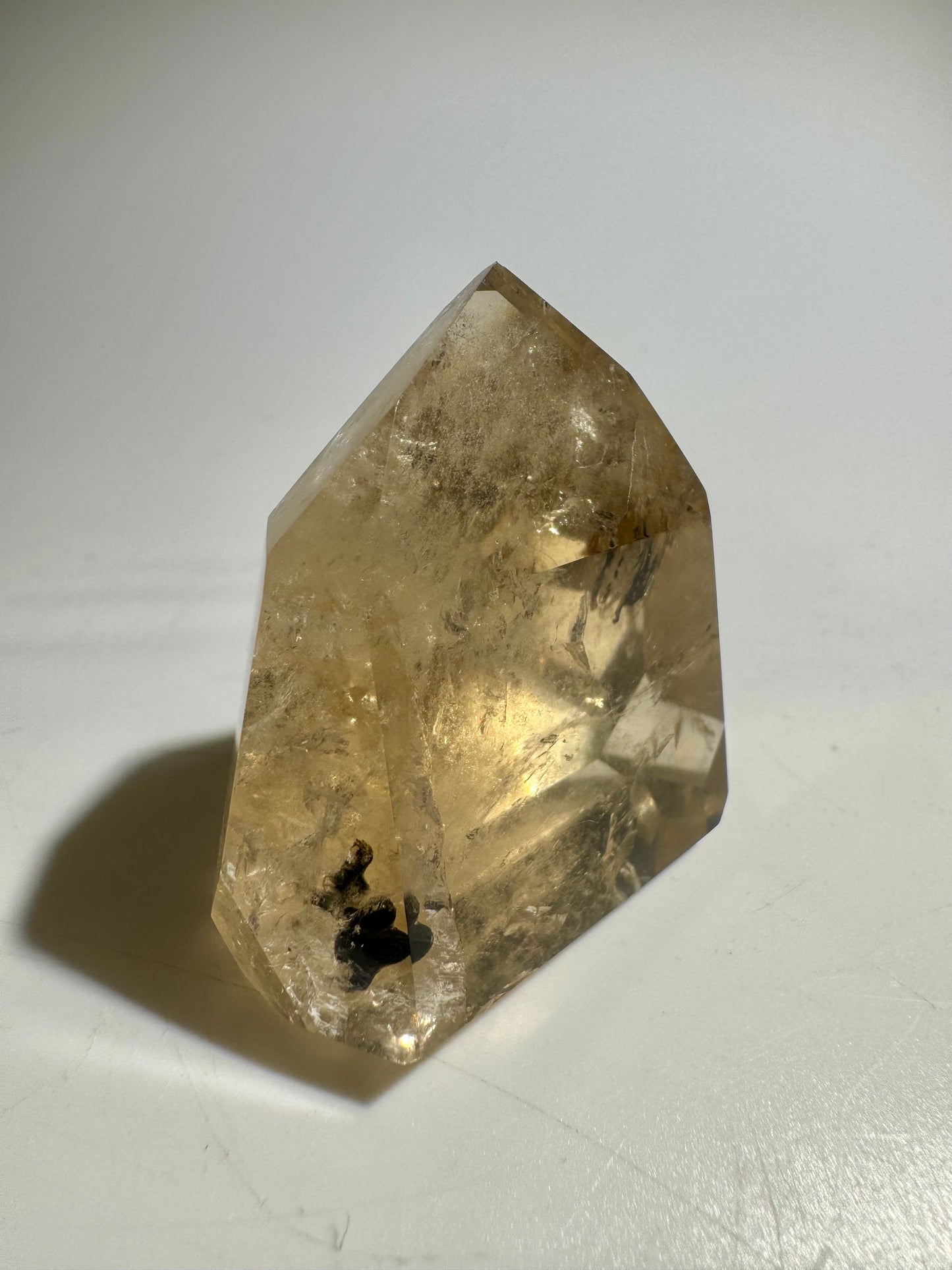 Strahlende Goldenergie – Extra klare Natur Citrin Spitze 4,5 cm  💎🍯