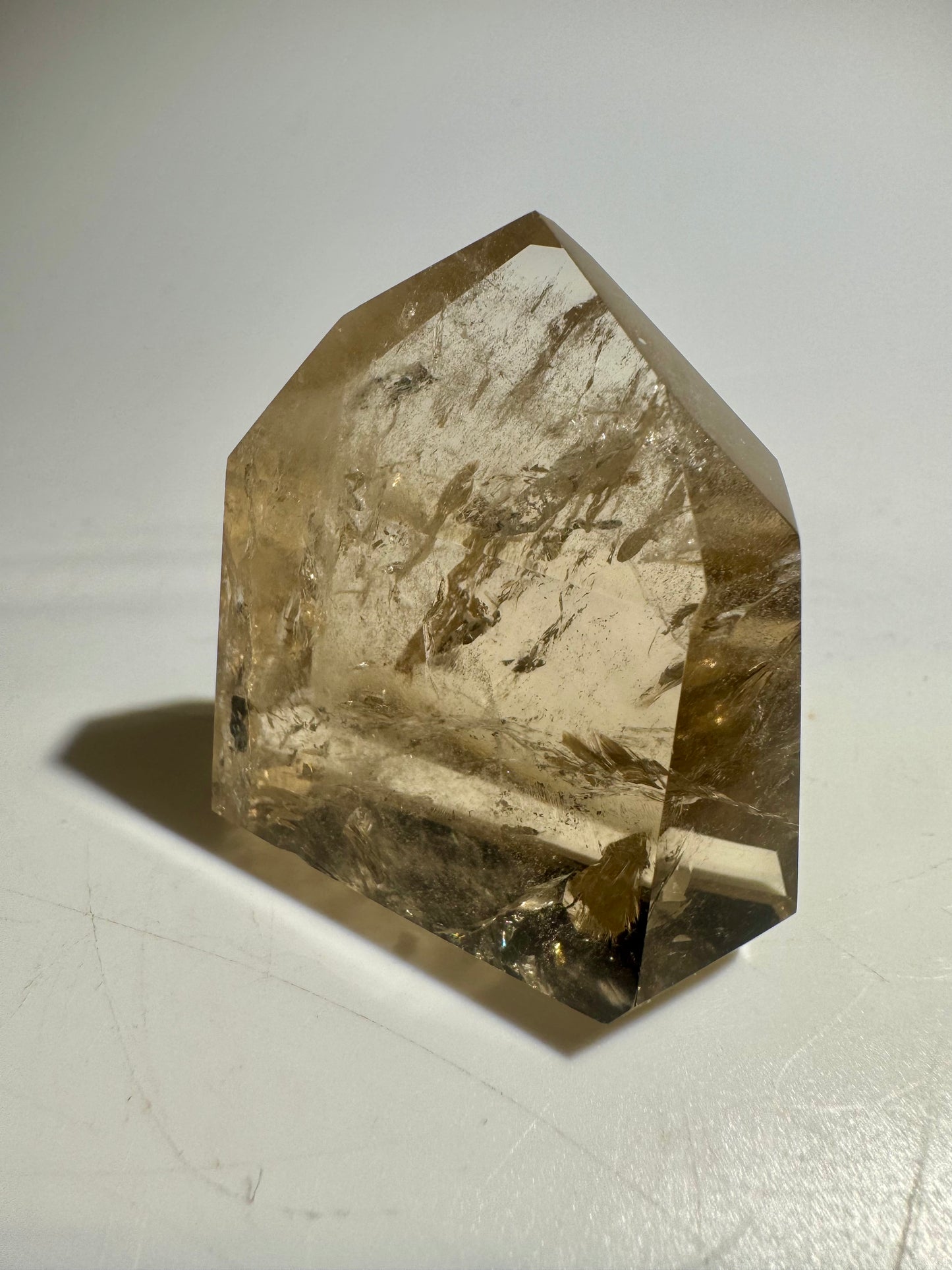 Strahlende Goldenergie – Extra klare Natur Citrin Spitze 4,5 cm  💎🍯