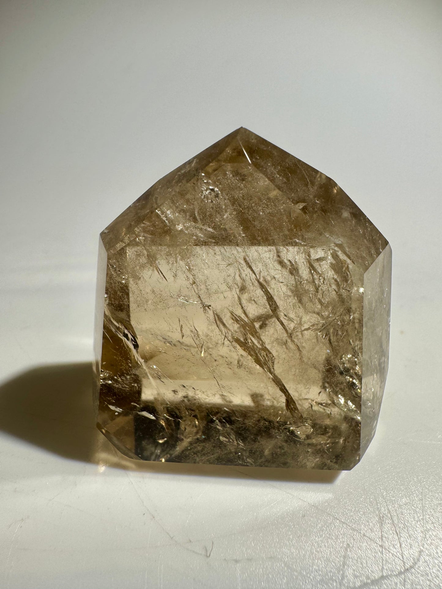 Strahlende Goldenergie – Extra klare Natur Citrin Spitze 4,5 cm  💎🍯