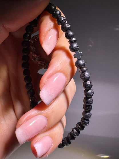 Elegante Edelstein-Armbànder – Unisex, 19,5 cm, echte Kristalle & Onyx