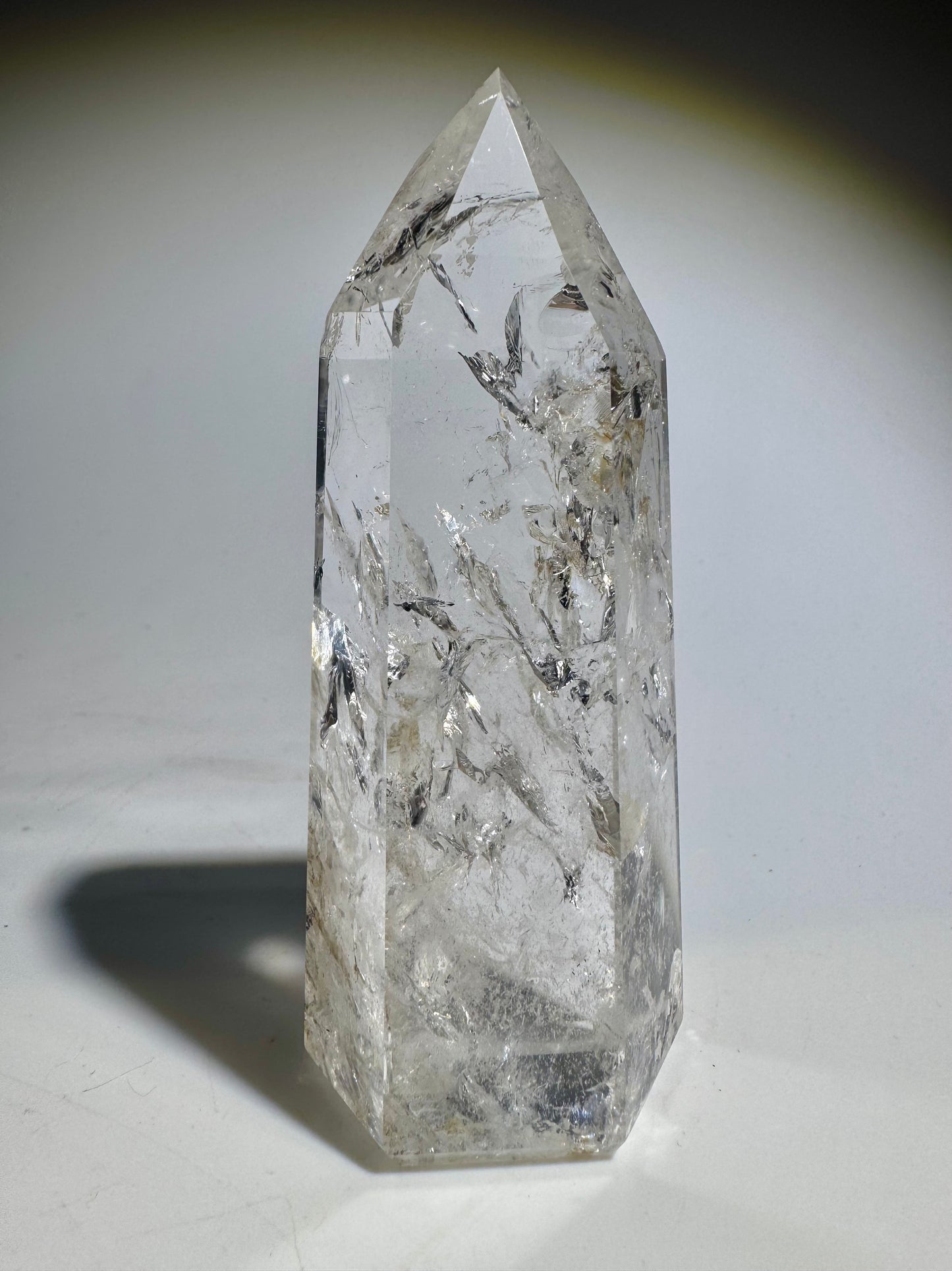 Seltene Bergkristall Spitze mit unglaublichem Feuer 9.3 cm, Brasilien