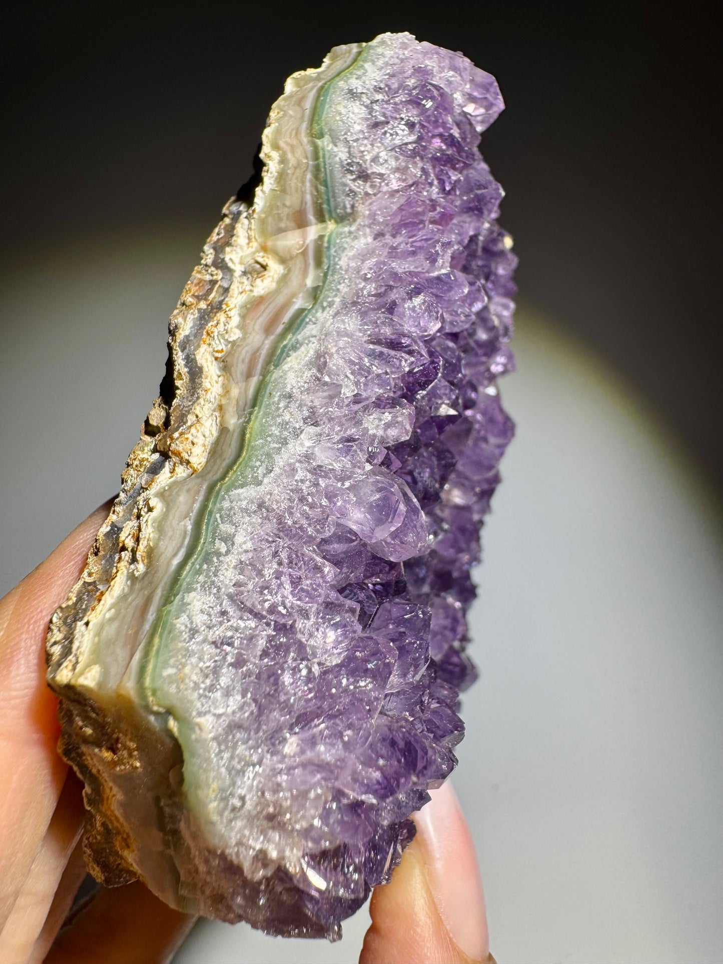 Uruguay Amethyst Druse 9,5 x 8 cm – Tiefe violette Kristalllandschaft