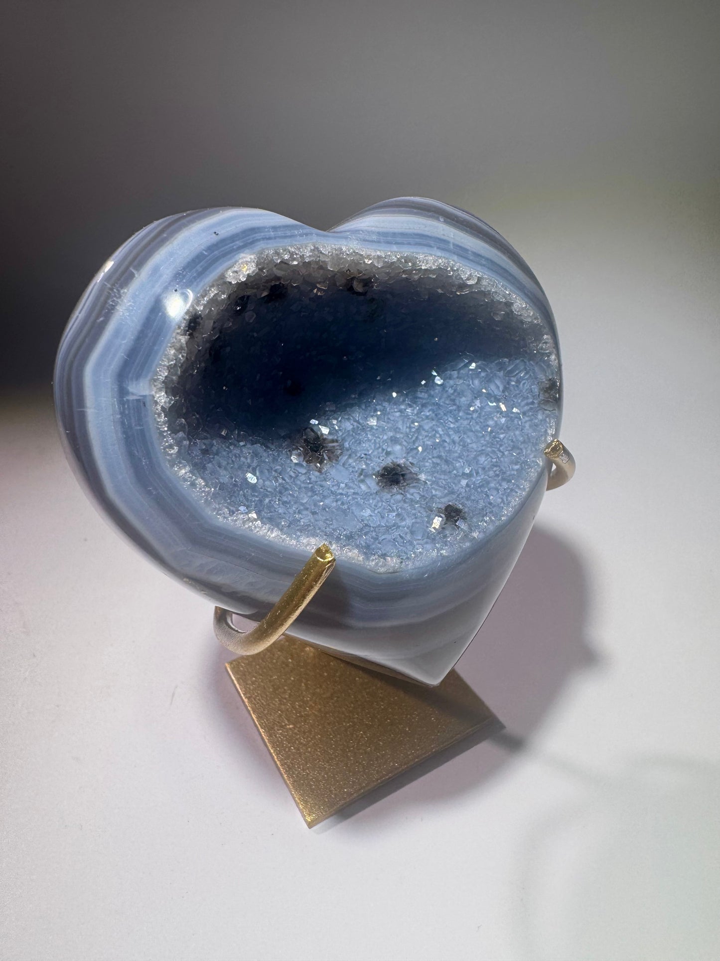 Galaxie-Achat-Herz 7,7 cm – Brasilianisches Kristallunikat mit 285 g und starker Schutzwirkung