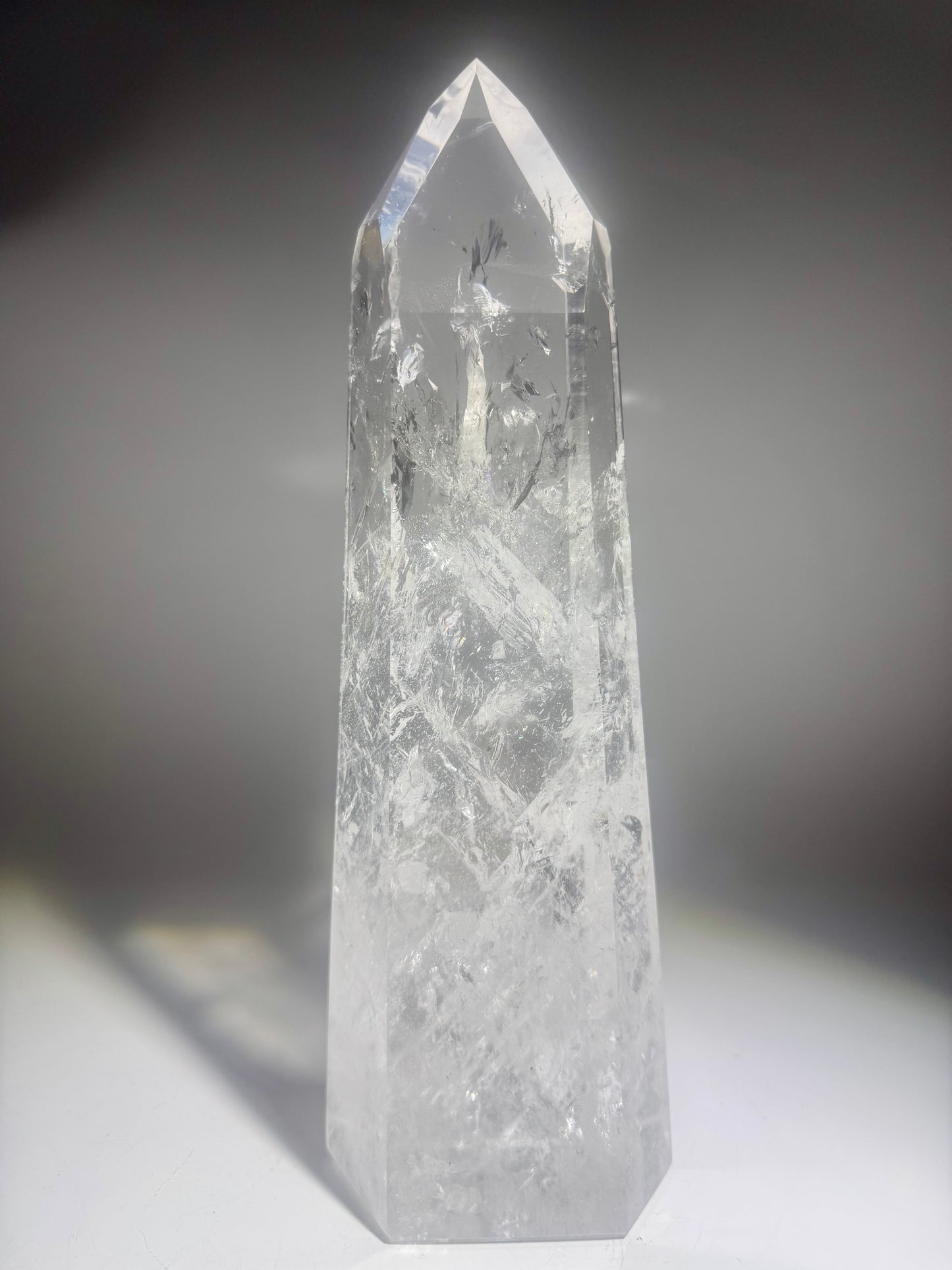 Lemurian Kristallspitze 25 cm · 1.33 kg – Extra klare Premiumqualität · Bahia
