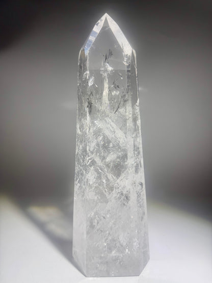 Lemurian Kristallspitze 25 cm · 1.33 kg – Extra klare Premiumqualität · Bahia