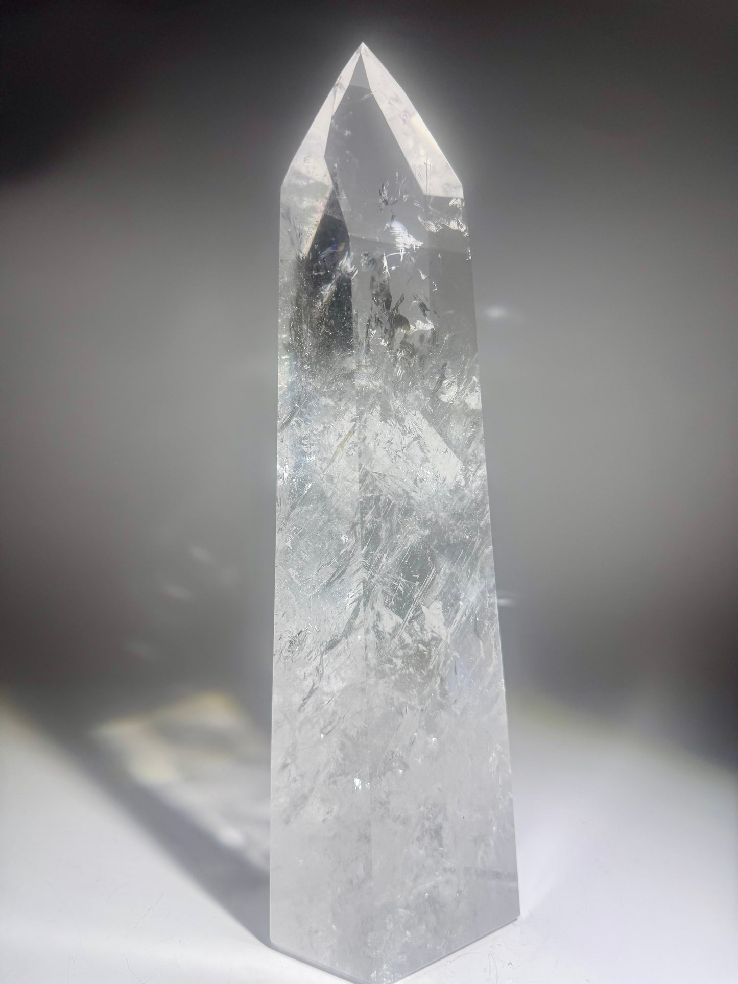 Lemurian Kristallspitze 25 cm · 1.33 kg – Extra klare Premiumqualität · Bahia