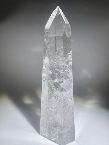 Lemurian Kristallspitze 25 cm · 1.33 kg – Extra klare Premiumqualität · Bahia