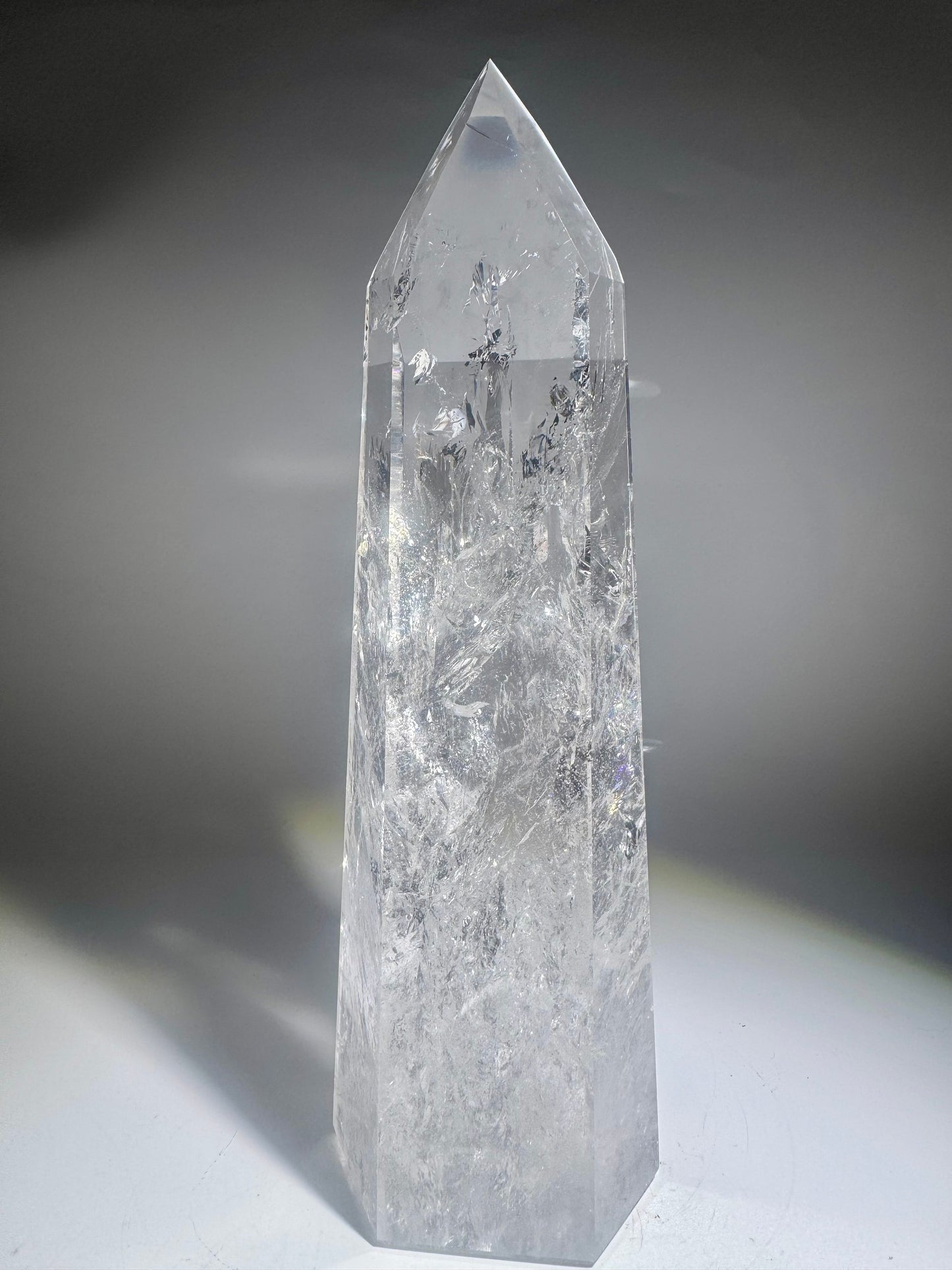 Lemurian Kristallspitze 25 cm · 1.33 kg – Extra klare Premiumqualität · Bahia