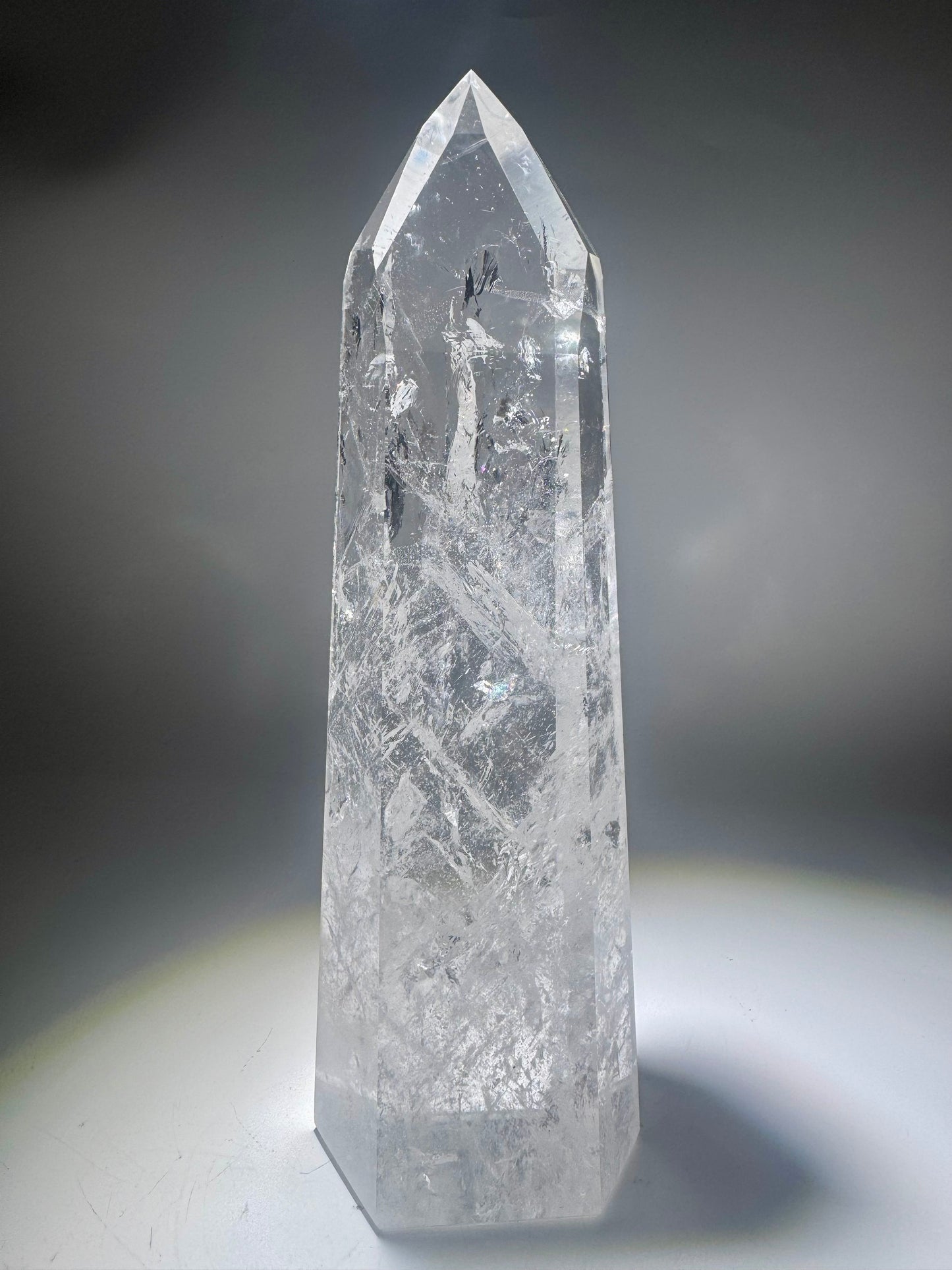 Lemurian Kristallspitze 25 cm · 1.33 kg – Extra klare Premiumqualität · Bahia