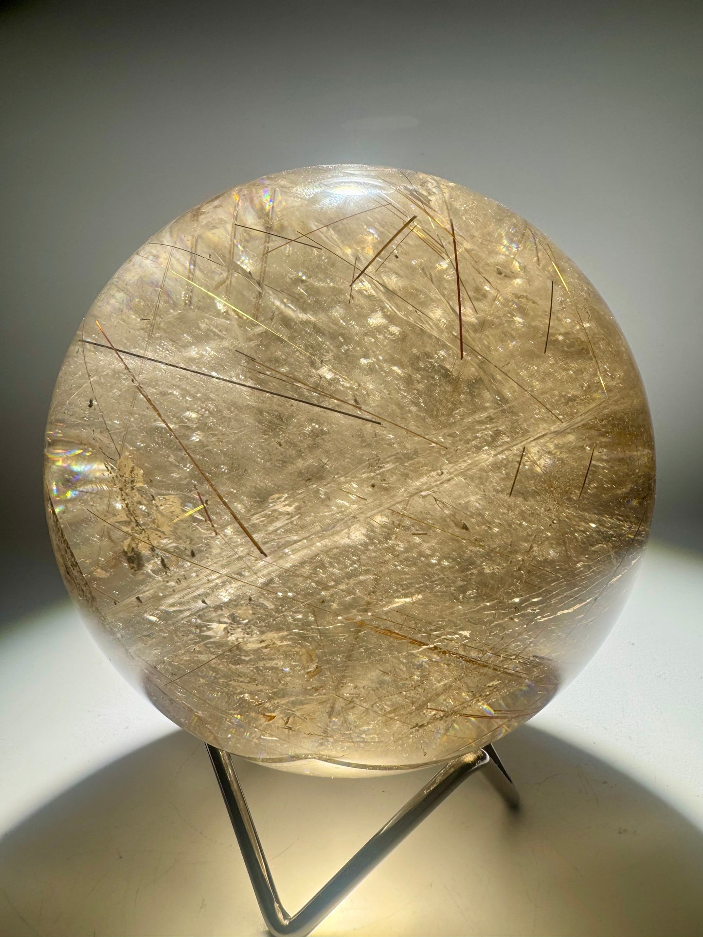 Golden Rutile Kugel 11.2 cm · 2.38 kg – Extra Qualität aus Brasilien