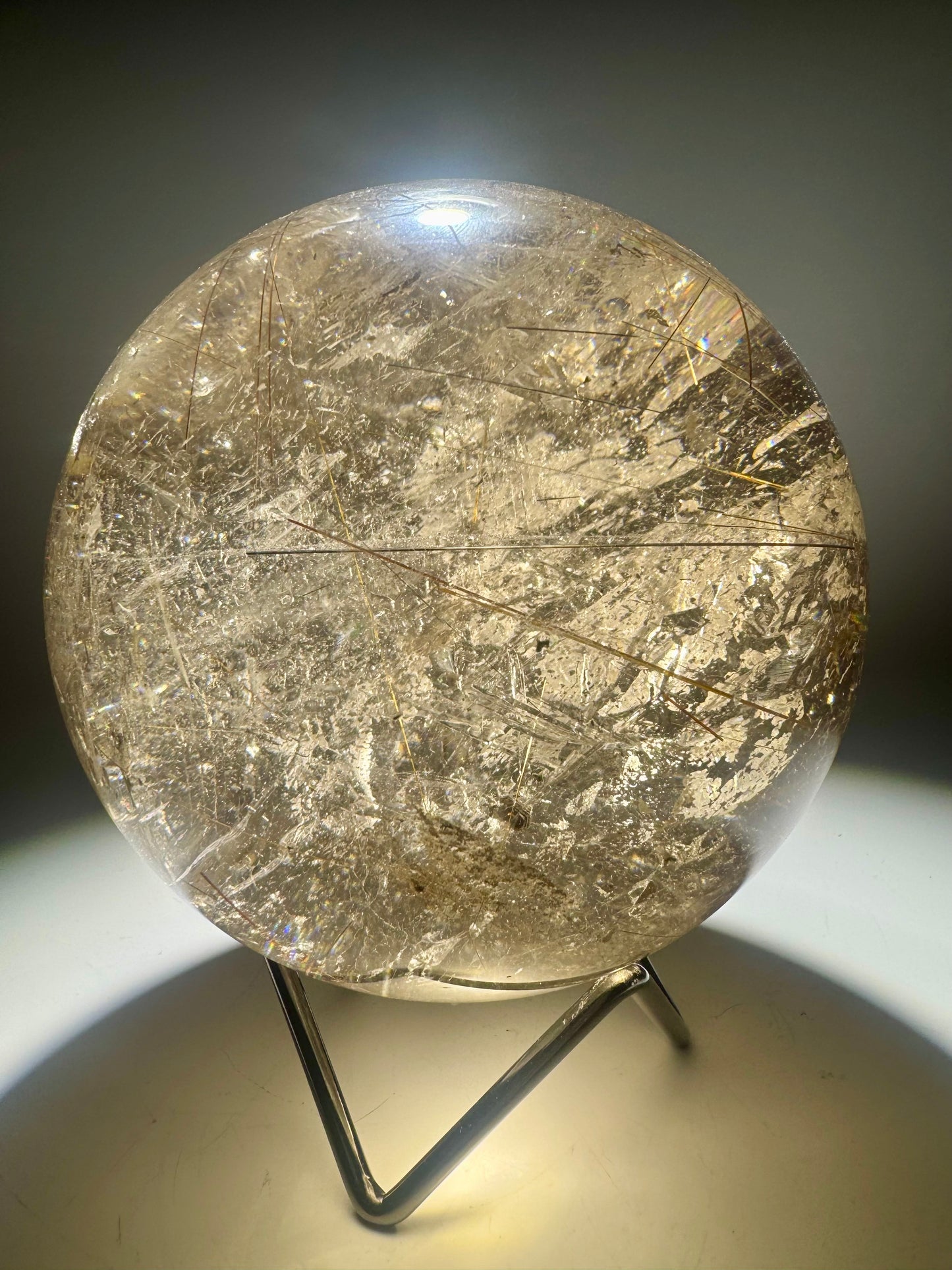 Golden Rutile Kugel 11.2 cm · 2.38 kg – Extra Qualität aus Brasilien