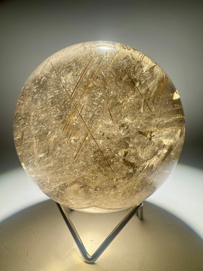 Golden Rutile Kugel 11.2 cm · 2.38 kg – Extra Qualität aus Brasilien