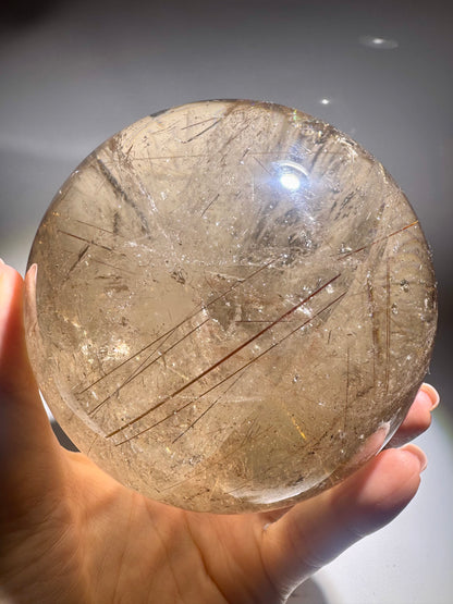 Golden Rutile Kugel 11.2 cm · 2.38 kg – Extra Qualität aus Brasilien