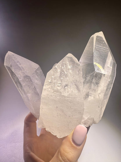 Exklusive Lemurian Kristallstufe aus Brasilien – 13.5 cm, 973 g, naturbelassen, extraklar & hochwertig