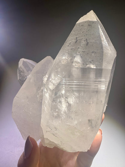 Exklusive Lemurian Kristallstufe aus Brasilien – 13.5 cm, 973 g, naturbelassen, extraklar & hochwertig