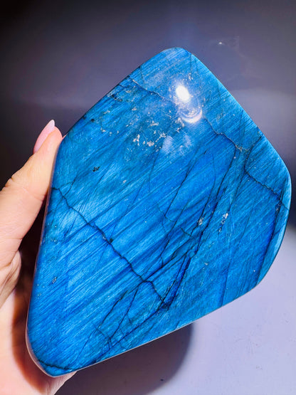 Labradorit Freeform 13.4 cm | Tiefblaues Traumstück aus Madagaskar