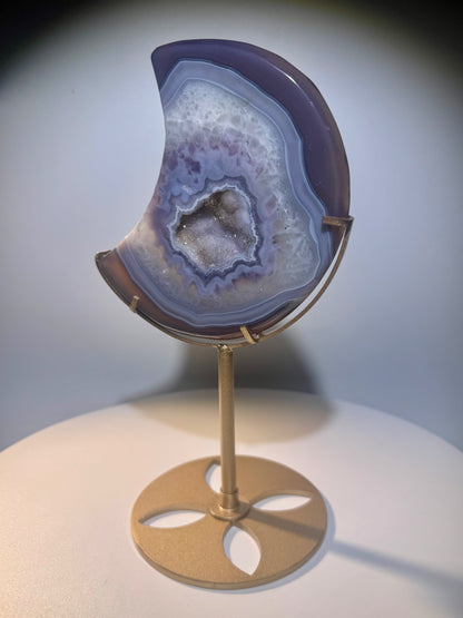 Très belle agate lune avec support doré du Brésil 💖