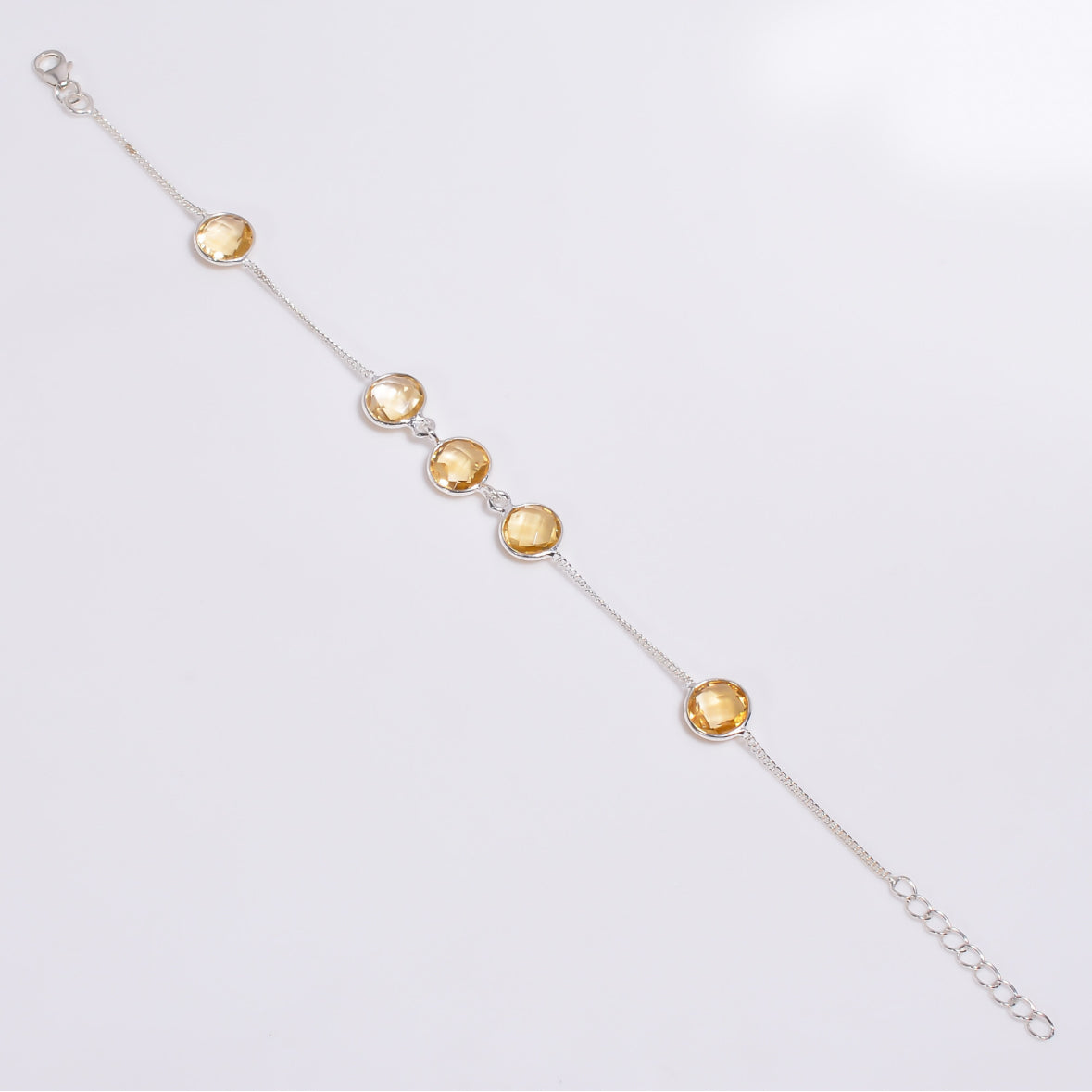 Citrin Armband 925 Sterling Silber – Handgemachter Edelstein Schmuck voller Lebensfreude