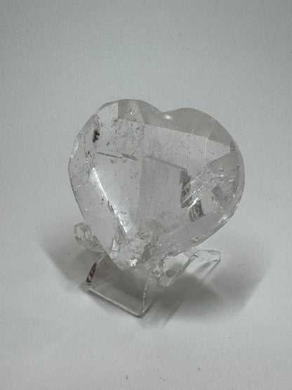 Süsses facettiertes Bergkristall Herz - 5cm, 58g