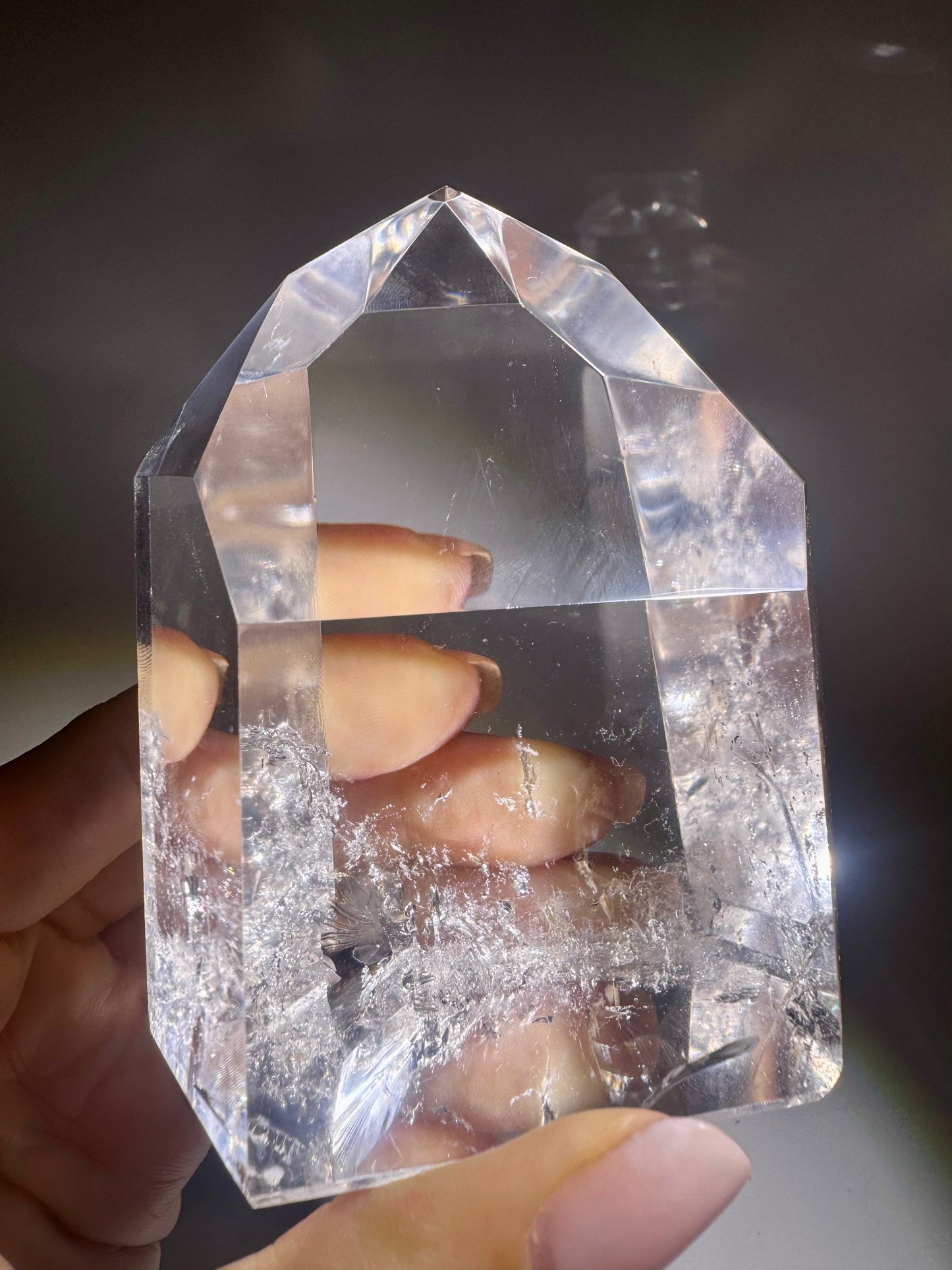 Ultraklare Lemurian Spitze aus Bahia – 9 cm · 498 g 💎