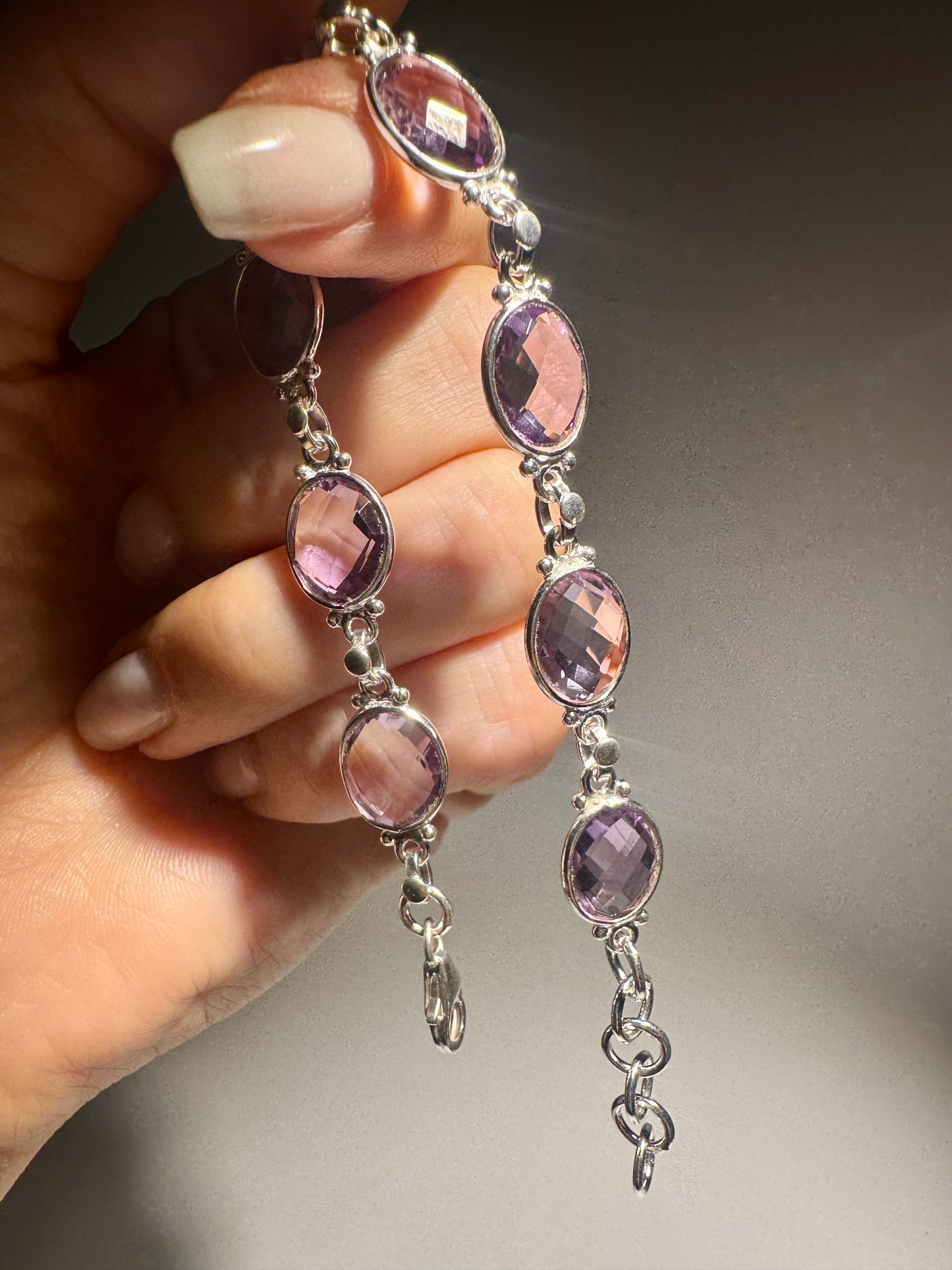 Amethyst Armband 925 Sterling Silber