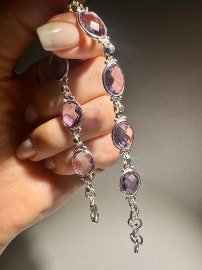 Amethyst Armband 925 Sterling Silber