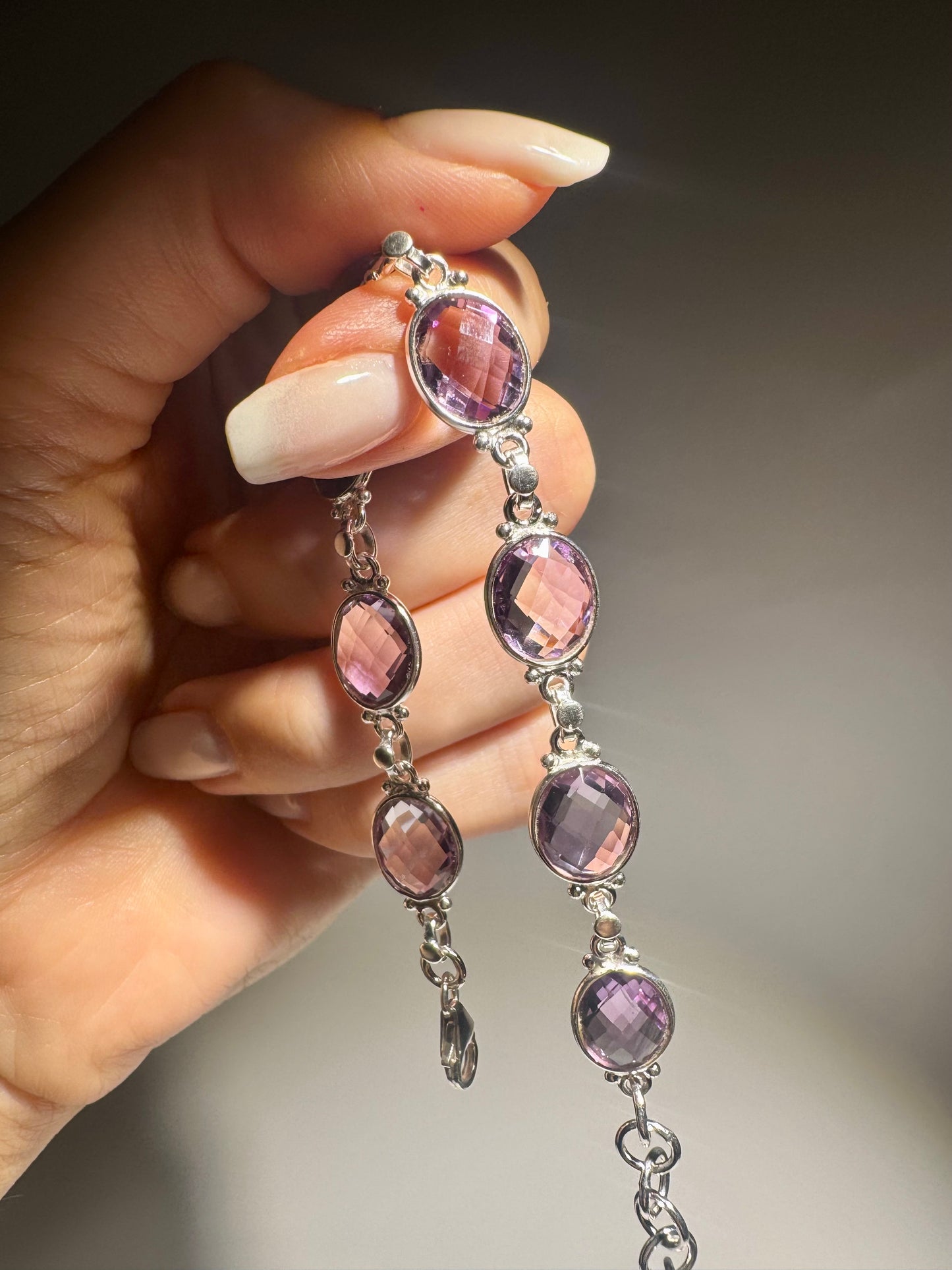 Amethyst Armband 925 Sterling Silber