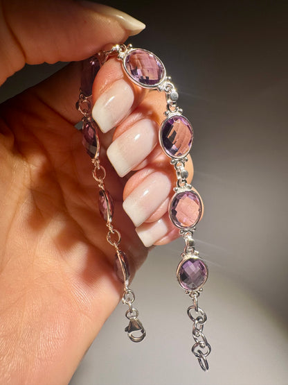 Amethyst Armband 925 Sterling Silber