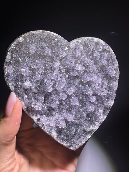 Königliches Amethyst-Herz 11.5 cm – Strahlende Premiumqualität 💜