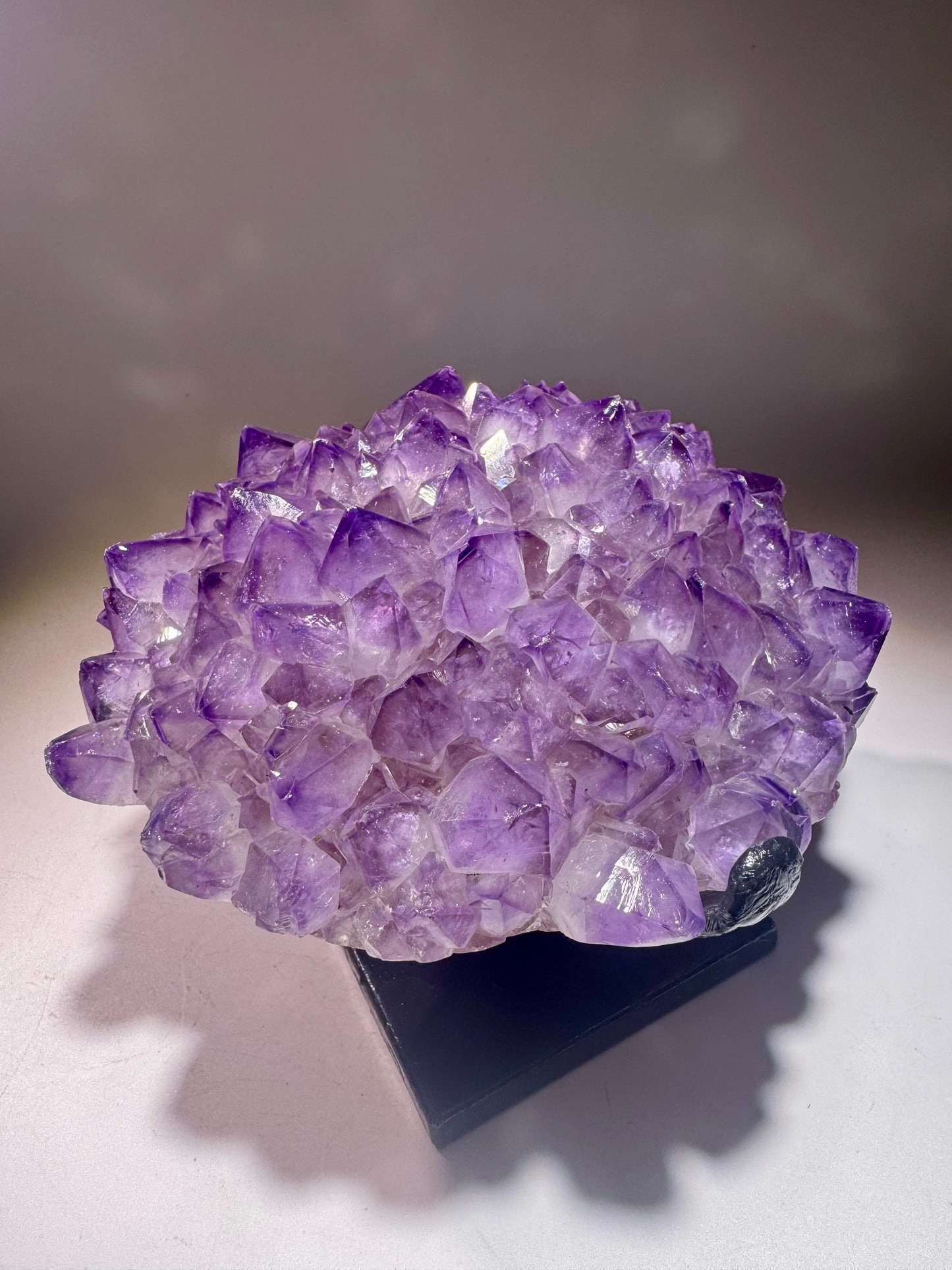 Exklusive Amethyst Blüte/Blume 14.5cm – 1.42kg | Perfekte Spitzen mit Phantomen | Stalaktit Unikat aus Uruguay