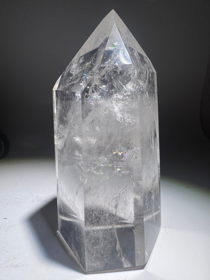 Bergkristall 12,3 cm – Voller Regenbogen & magischer Einschlüsse 💎 Brasilien