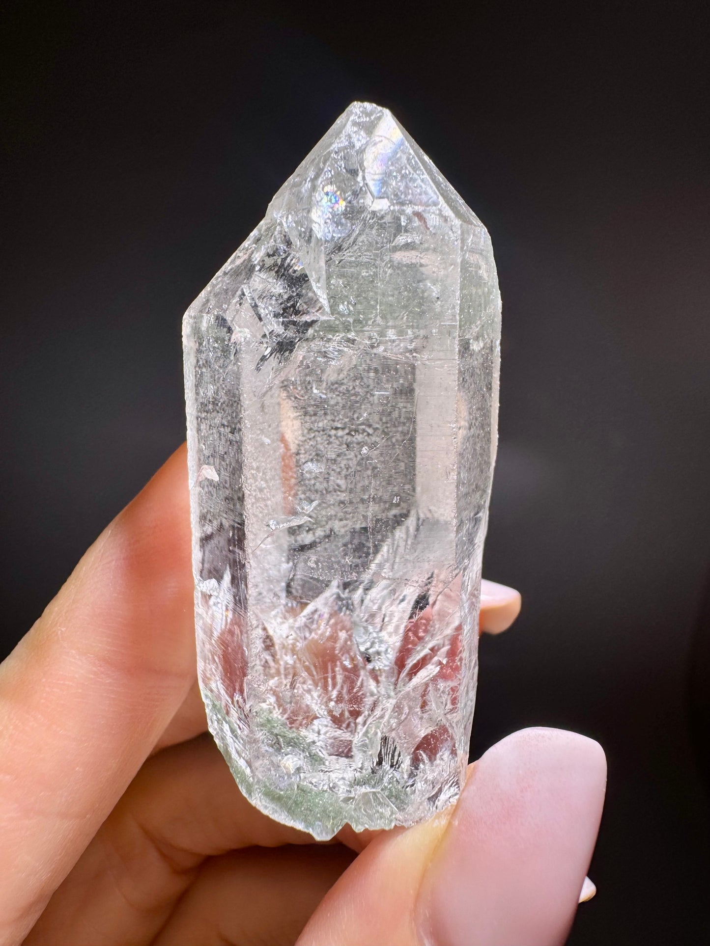 Feinst strukturierte Himalaya-Quarzspitze 5.1 cm – Kristallklar & selten