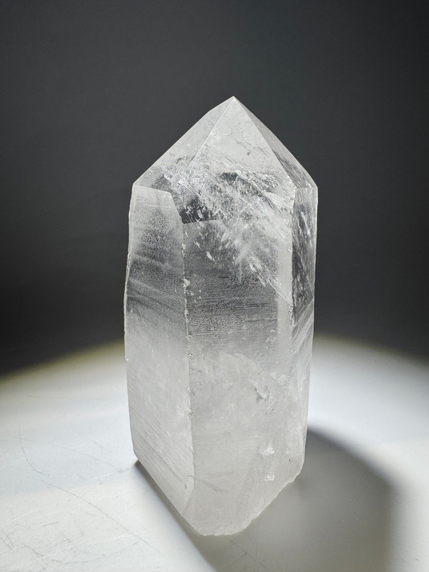 Lemurian Bergkristallspitze 10 cm, 362g – Premium Qualität I Minas Gerais, Brasilien