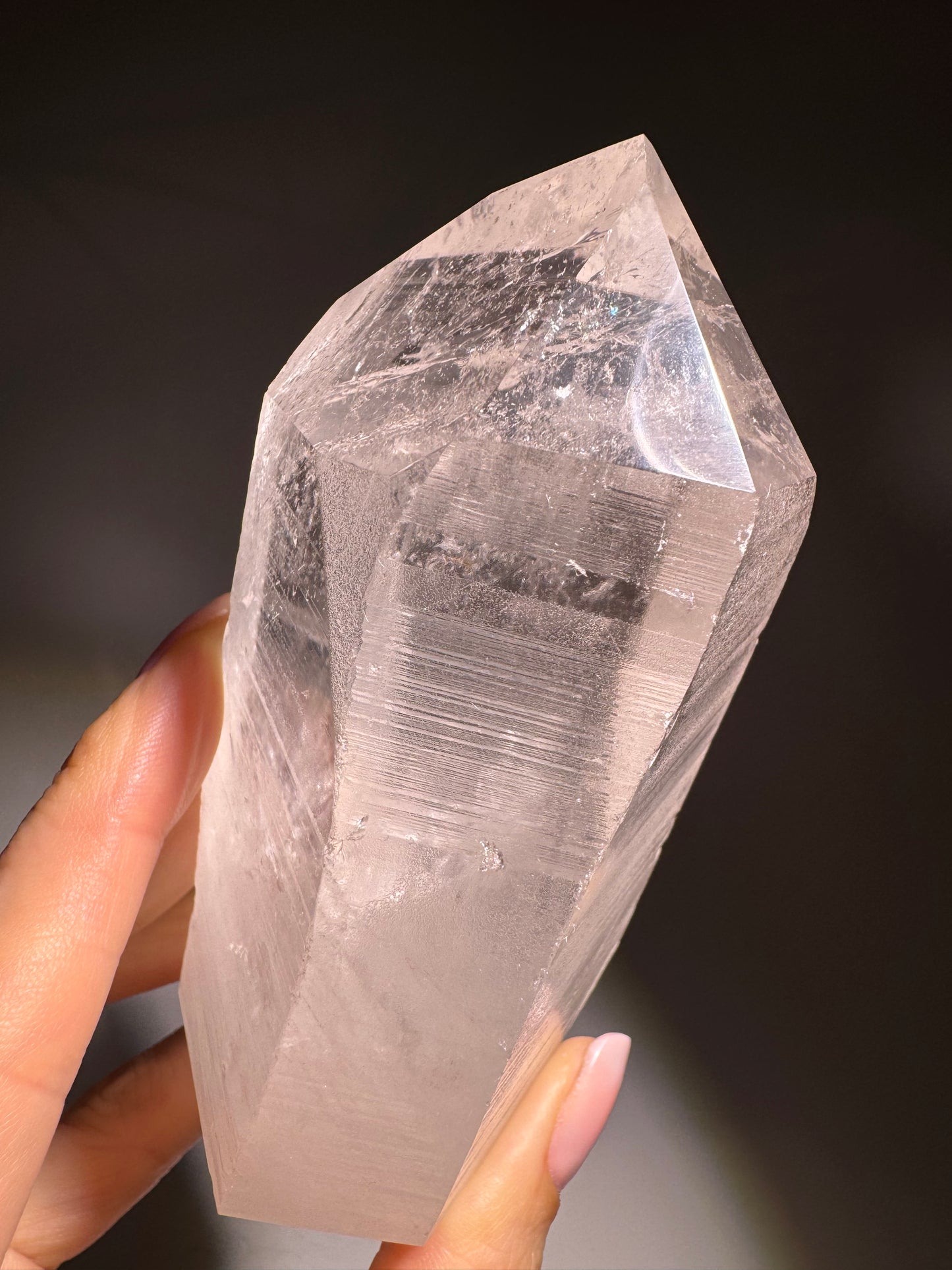 Lemurian Bergkristallspitze 10 cm, 362g – Premium Qualität I Minas Gerais, Brasilien