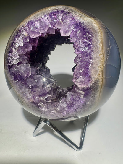 Amethyst Kugel Brasilien 12 cm – 1.81 kg | Doppelseitige Kristallöffnung 💜✨