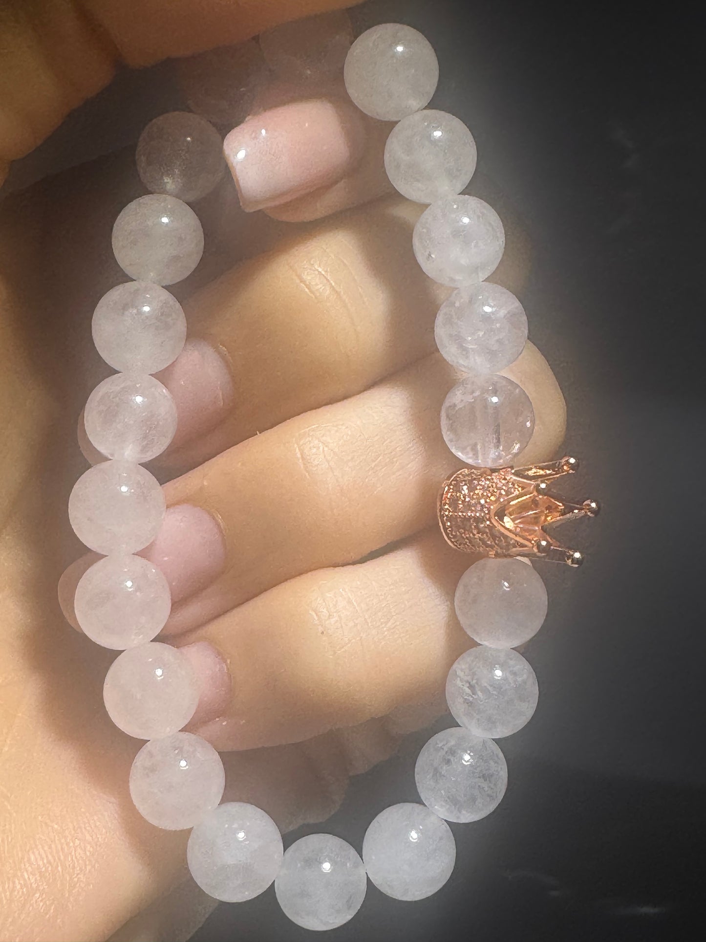 Rock crystal bracelet 19 cm – clarity &amp; energy amplification made of natural stone 💎✨