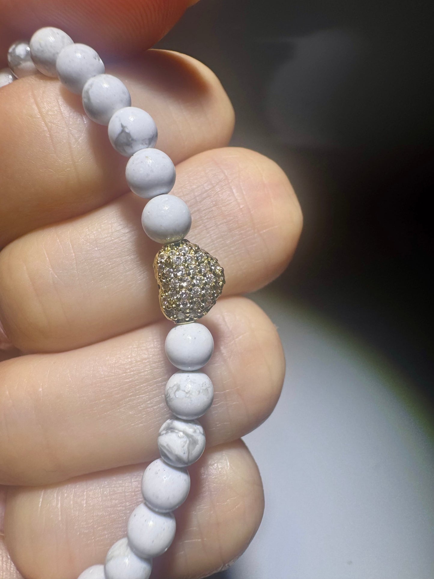 Gemstone bracelets 19.5 cm – Unisex, 4 mm beads, hematite highlights ✨