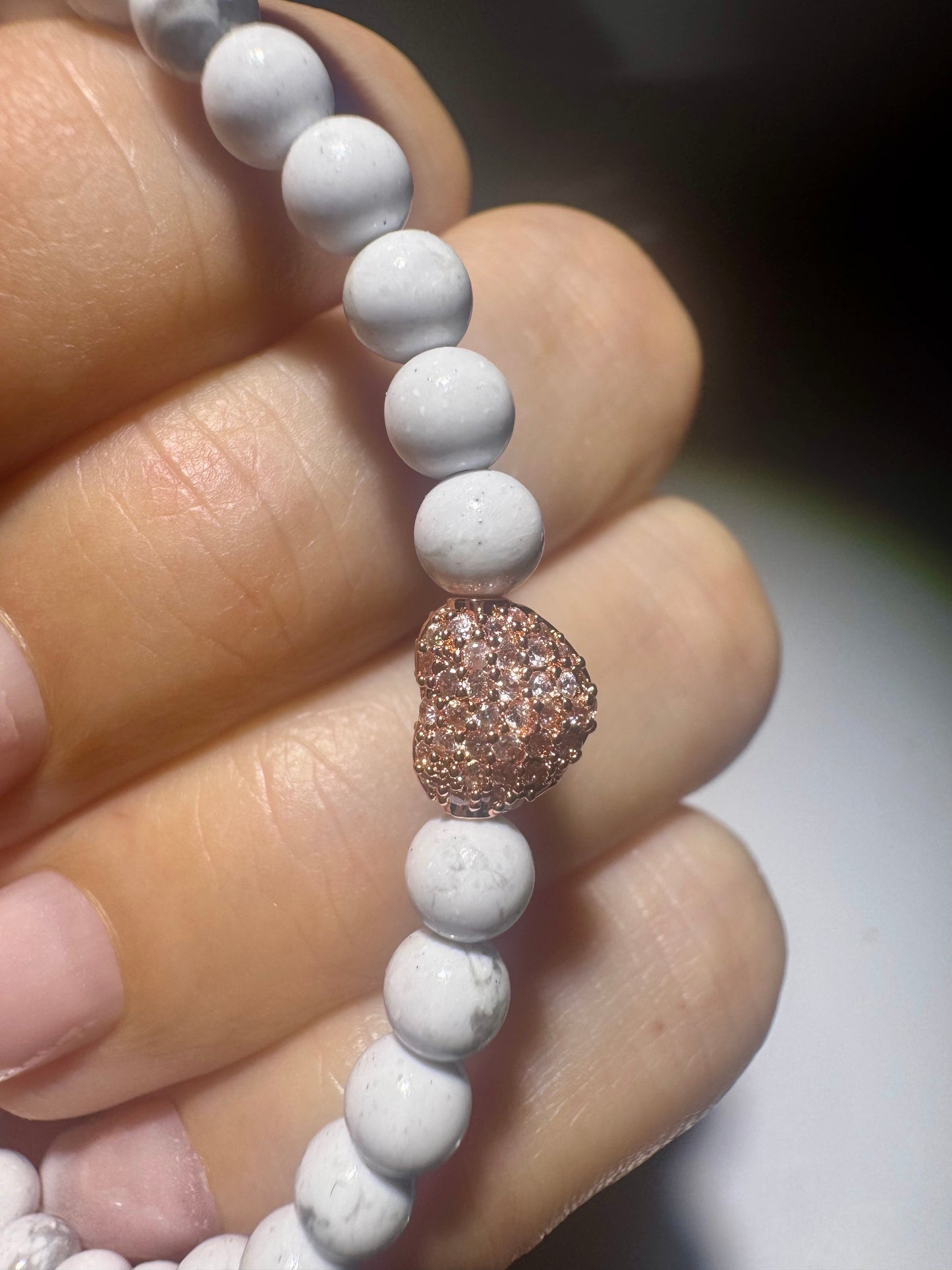 Gemstone bracelets 19.5 cm – Unisex, 4 mm beads, hematite highlights ✨