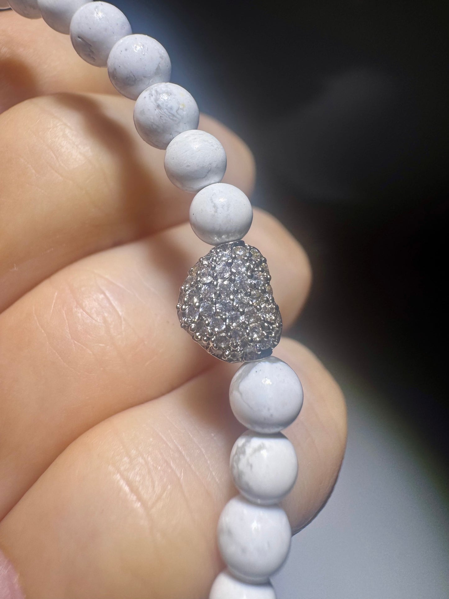 Gemstone bracelets 19.5 cm – Unisex, 4 mm beads, hematite highlights ✨